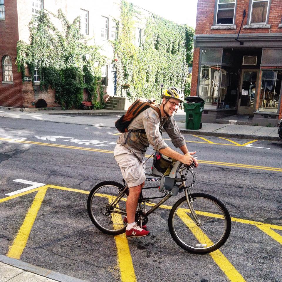 Jon Riding his MTB on Road